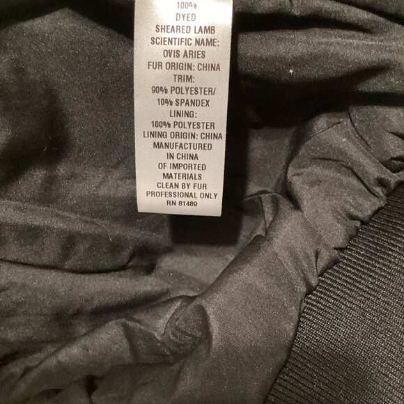 POLOGEORGIS Varsity Style 100% Genuine Shearling Fur Jacket - Picture 6 of 6